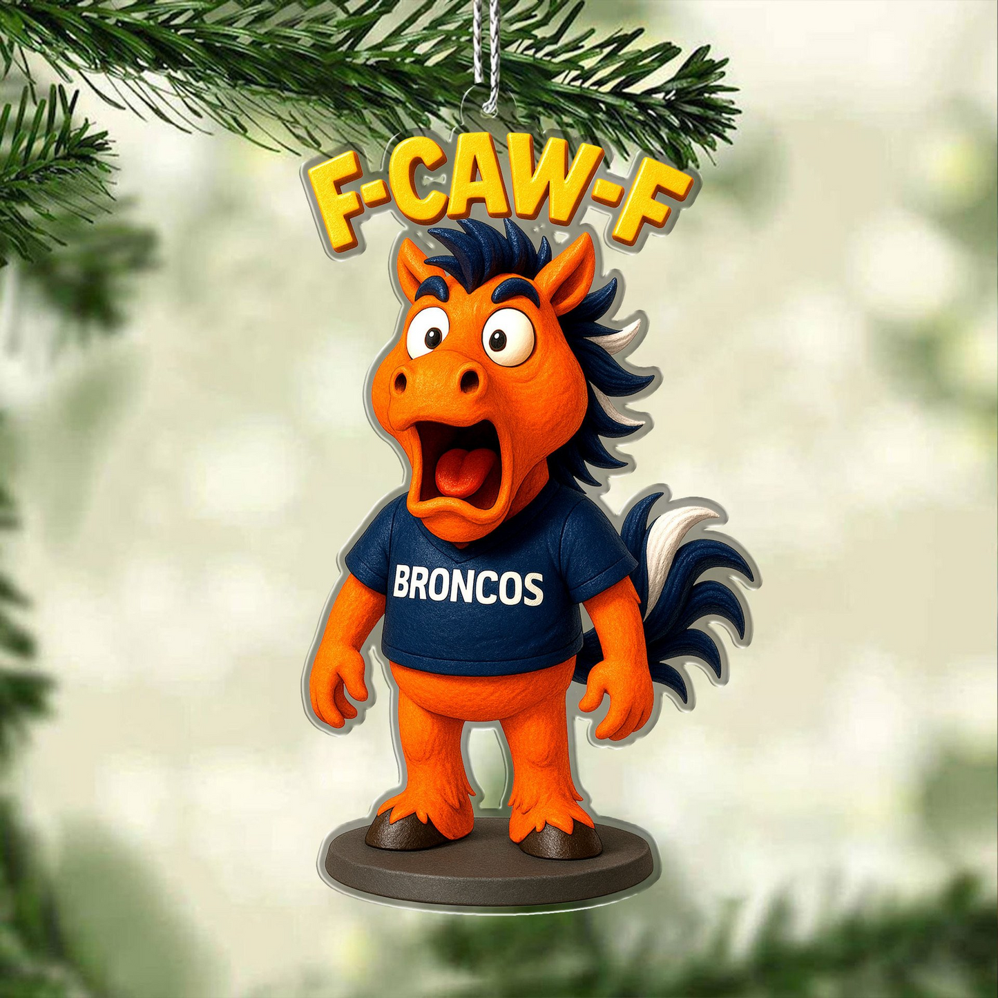 Premium NFL DEN Chrismast Ornament V4 NMD TTV