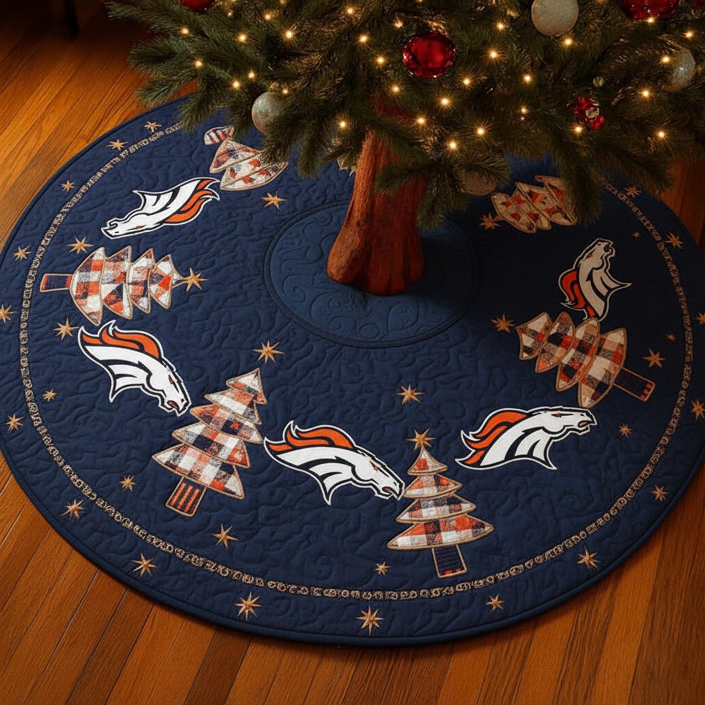 Premium NFL DEN Chrismast Tree Skirt V2 NMD NHM