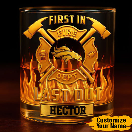 Premium NFL DEN First In Last Out Whiskey Glass V1 NMD NHM