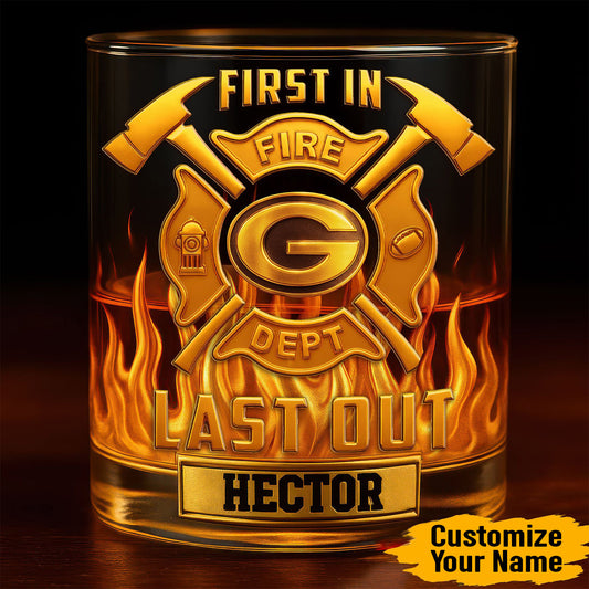 Premium NFL GB First In Last Out Whiskey Glass V1 NMD NHM