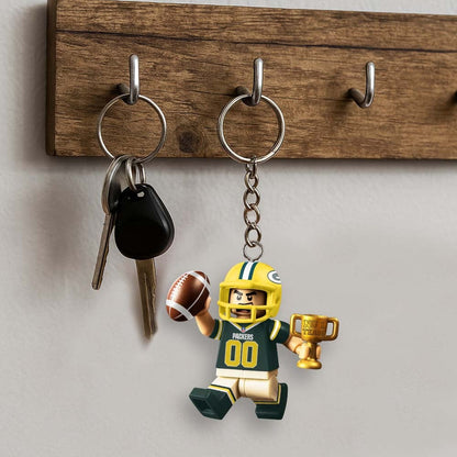 Premium NFL GB Lego No. 1 Key Chain V1 NMD NHM