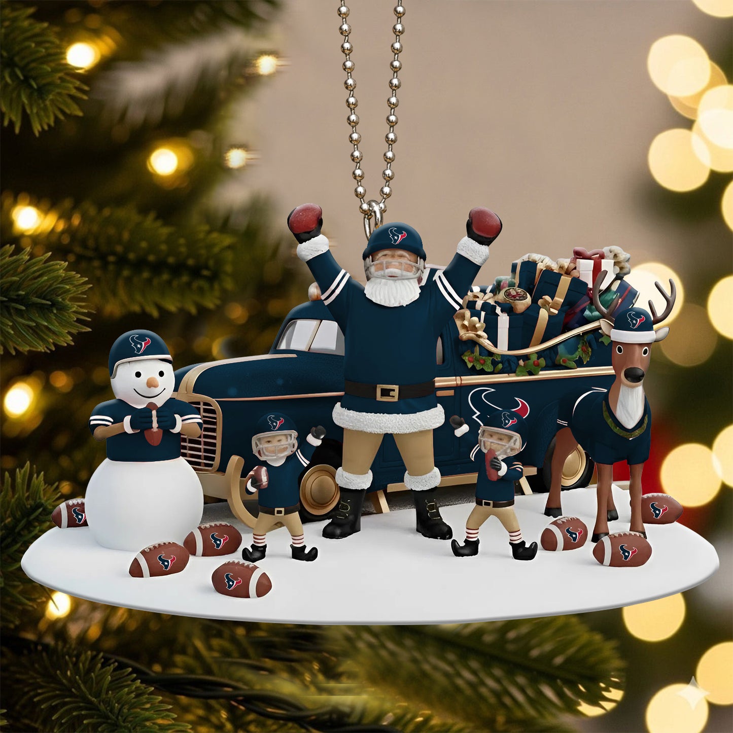 Premium NFL HOU Christmas Tree Ornament V3 NMD NHM