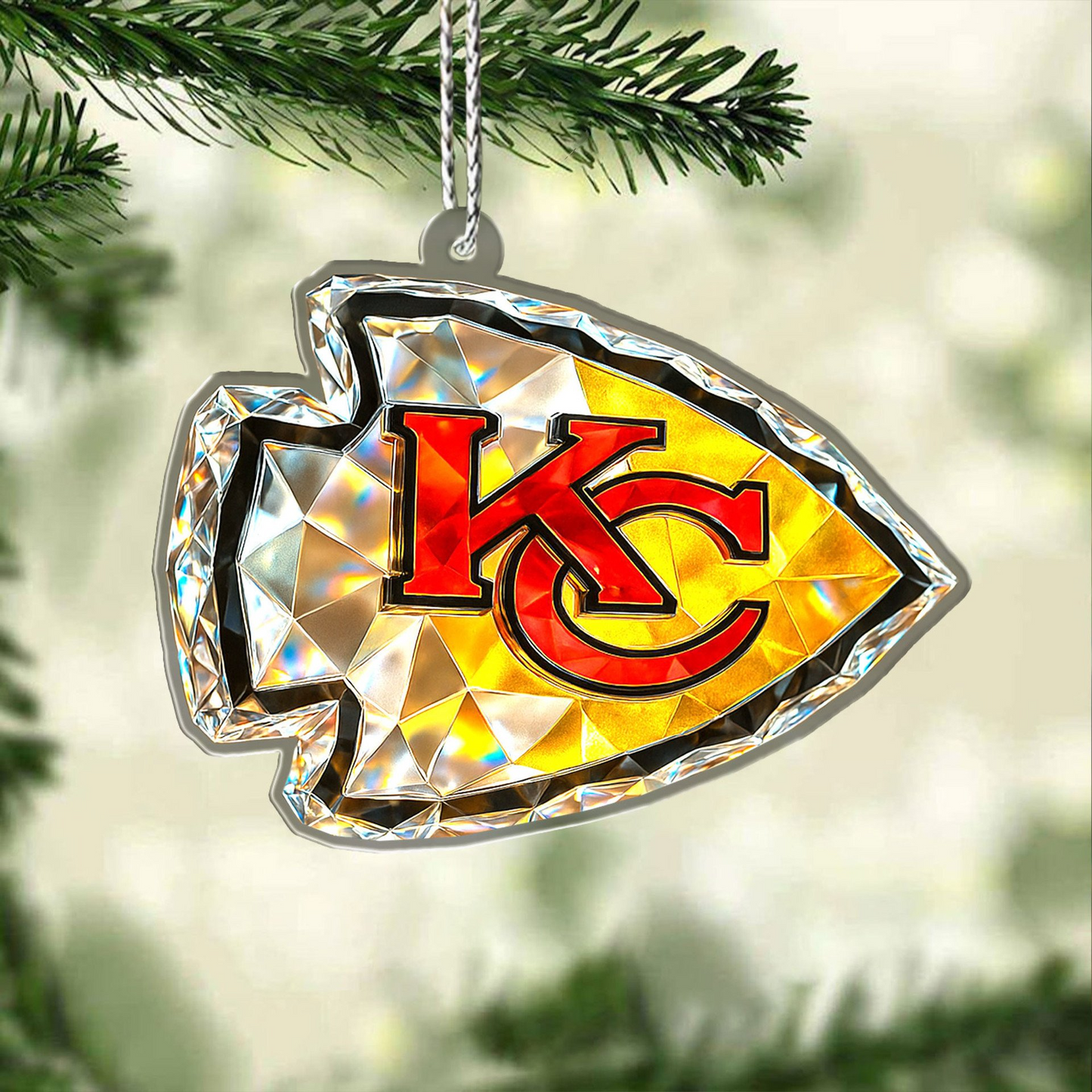 Premium NFL KC Chrismast Ornament V4 NMD TTV