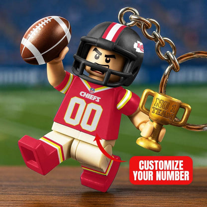 Premium NFL KC Lego No. 1 Key Chain V1 NMD NHM