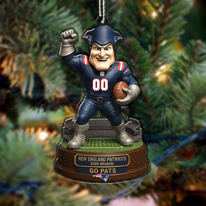 Premium NFL NE Chrismast Ornament V4 NMD TTV