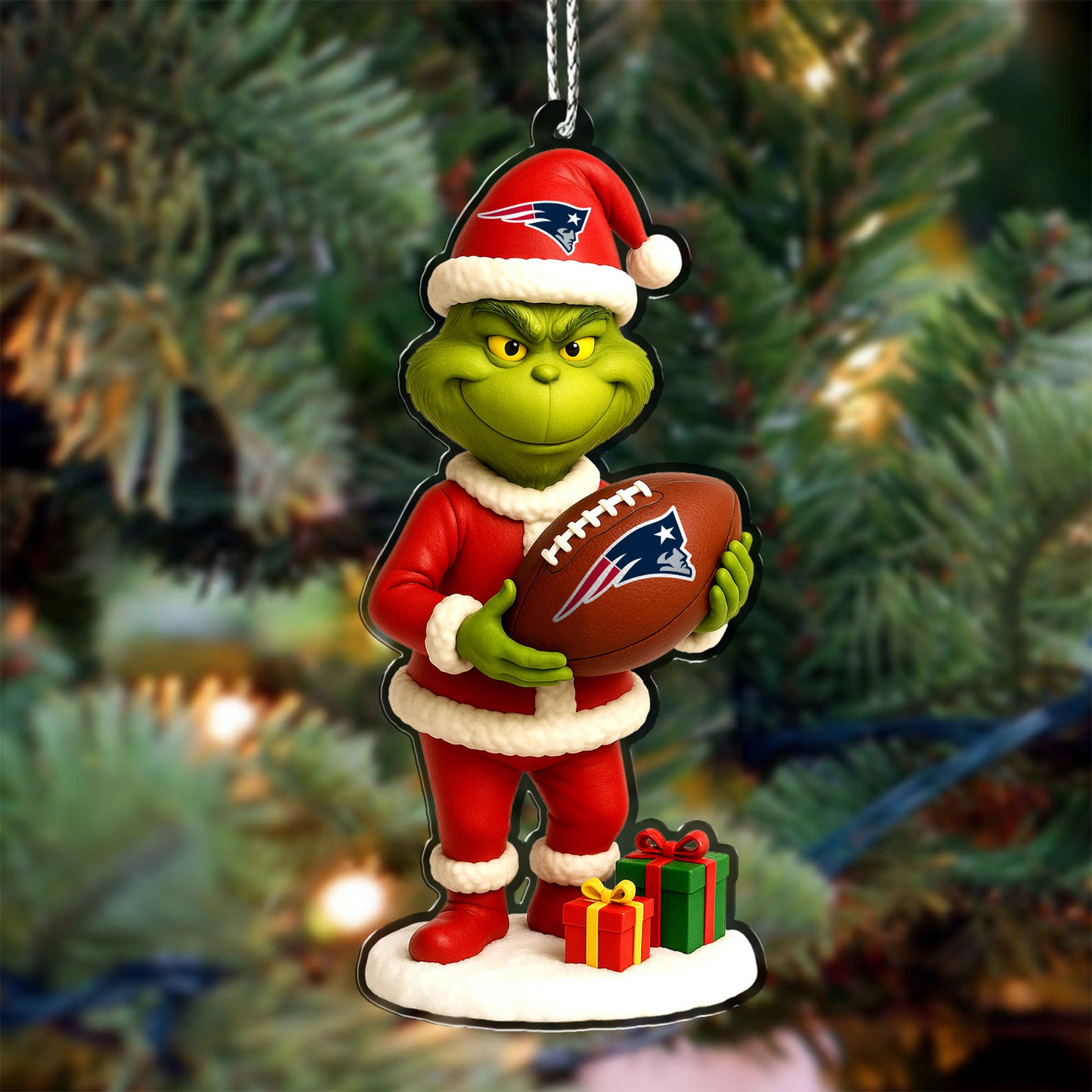 Premium NFL NE Chrismast Ornament V4 NMD TTV