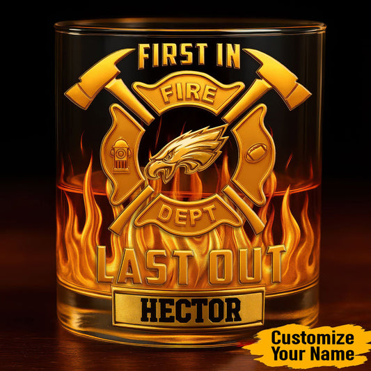 Premium NFL PHI First In Last Out Whiskey Glass V1 NMD NHM