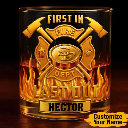 Premium NFL SF First In Last Out Whiskey Glass V1 NMD NHM