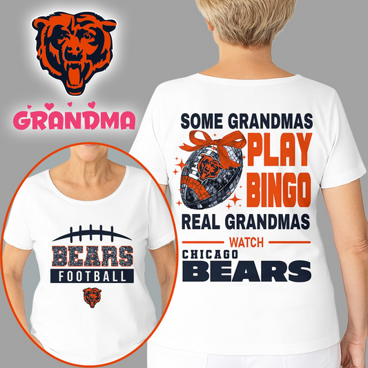 Premium NFL X CHI Football Grandmas Fan 3D SHIRT  NDT NHM