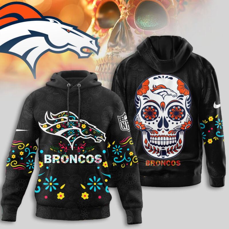 Premium NFL X DEN  Dia de los Muertos Limited Editions Hoodie NDT NHM