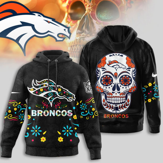 Premium NFL X DEN  Dia de los Muertos Limited Editions Hoodie NDT NHM