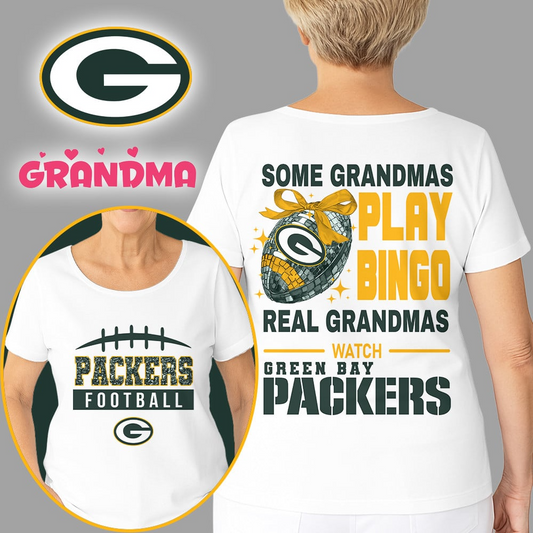 Premium NFL X GB Football Grandmas Fan 3D SHIRT  NDT NHM
