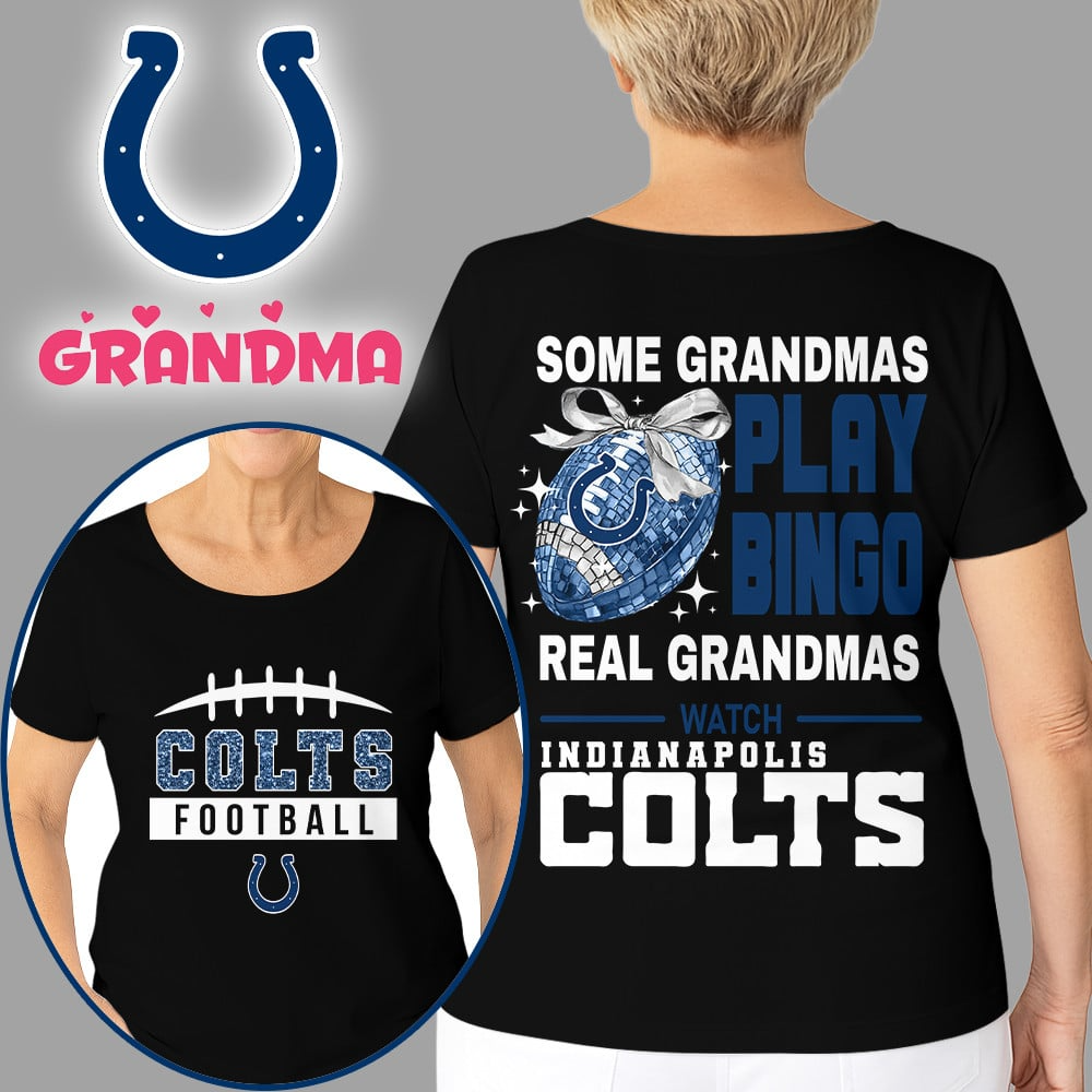 Premium NFL X IND Football Grandmas Fan 3D SHIRT  NDT NHM