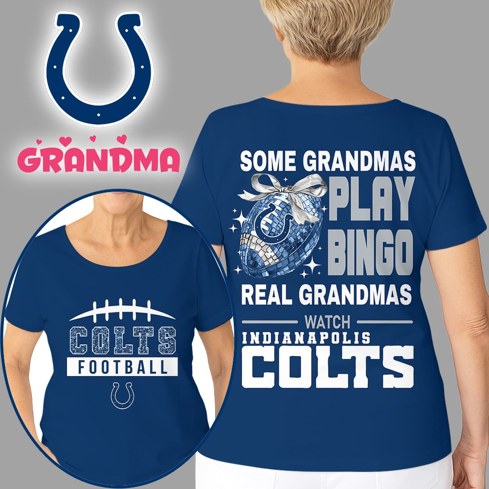 Premium NFL X IND Football Grandmas Fan 3D SHIRT  NDT NHM