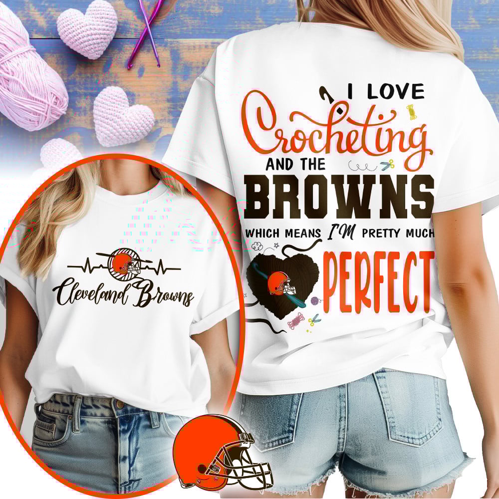 Premium NFL x CLE Crochet Fan 3D Shirt NDT NHM 2810