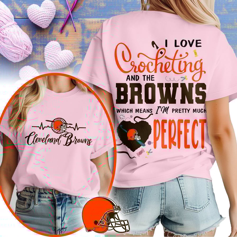 Premium NFL x CLE Crochet Fan 3D Shirt NDT NHM 2810