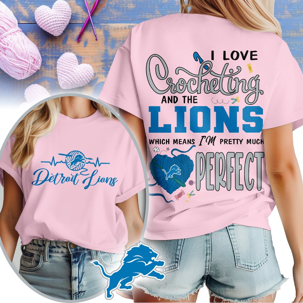 Premium NFL x DET Crochet Fan 3D Shirt NDT NHM 2810