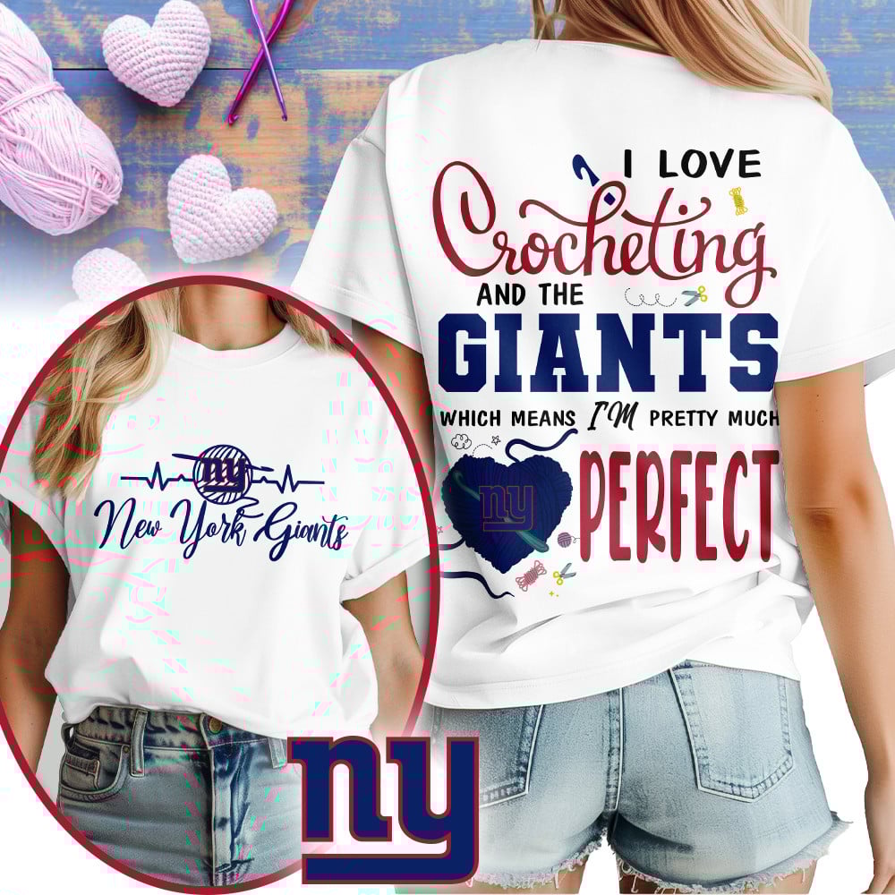 Premium NFL x NYG Crochet Fan 3D Shirt NDT NHM 2810