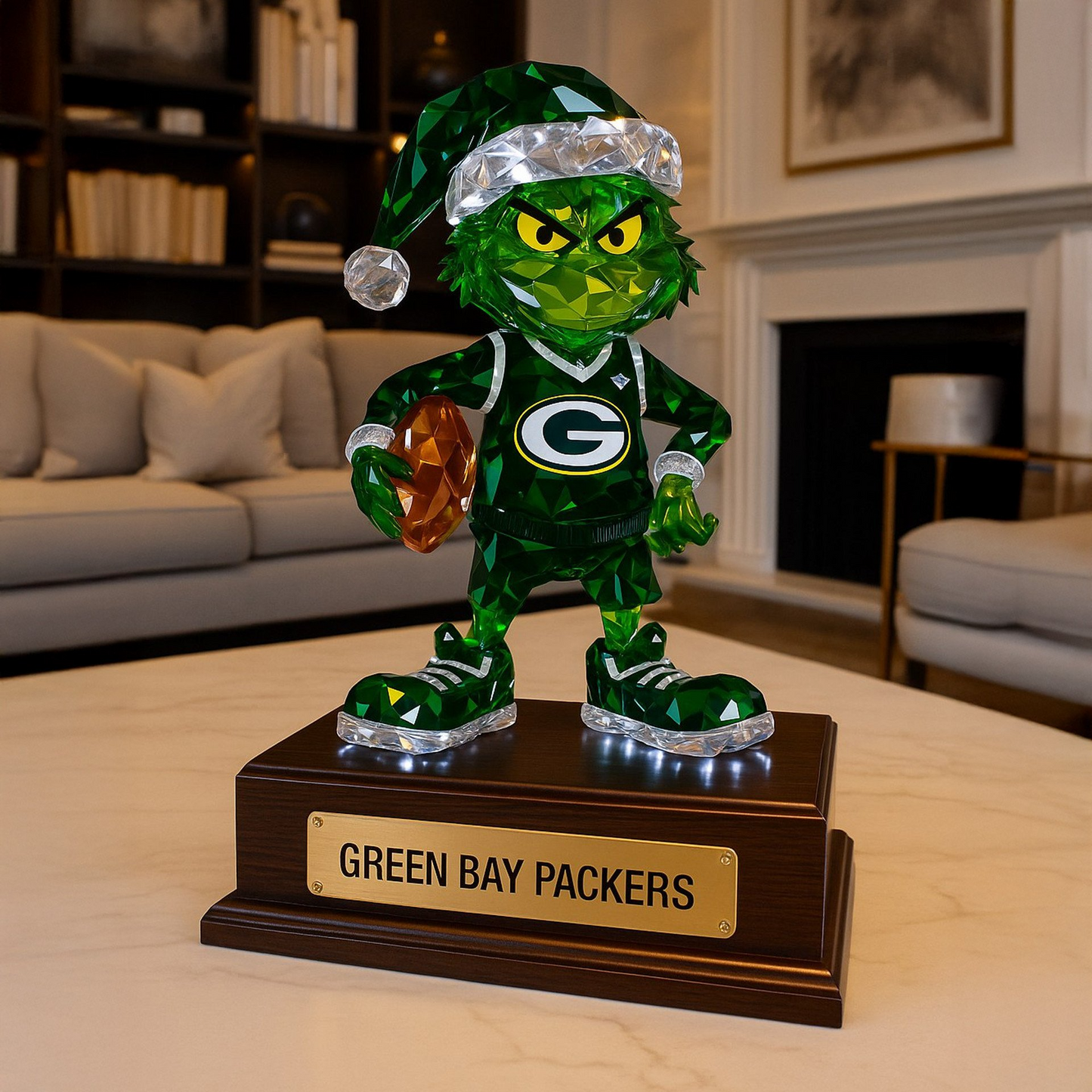 Premium NFL  GB X Crystal Style Desktop Ornament NAK
