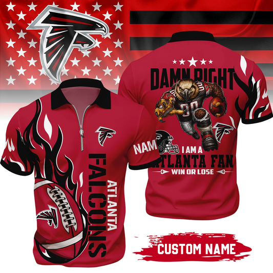 Premium NFL x AF True Fan Zipper Polo V1 NAK NHT