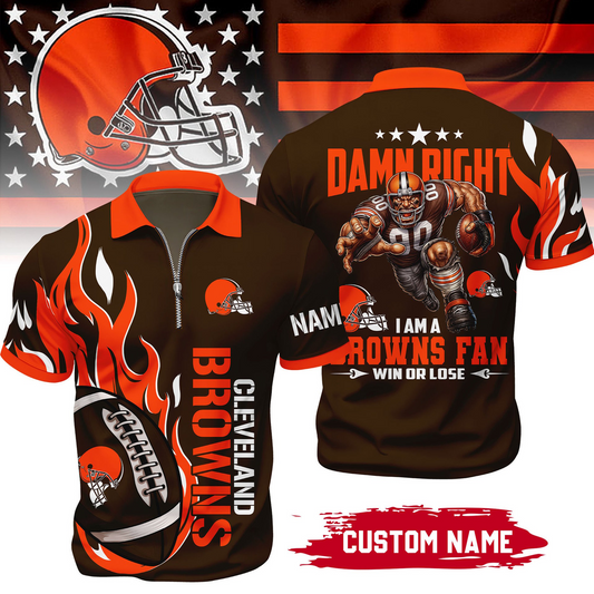 Premium NFL x CB2 True Fan Zipper Polo V1 NAK NHT