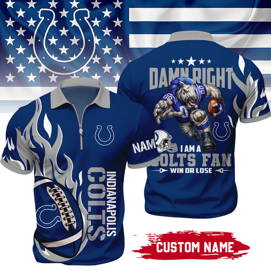 Premium NFL x IC True Fan Zipper Polo V1 NAK NHT