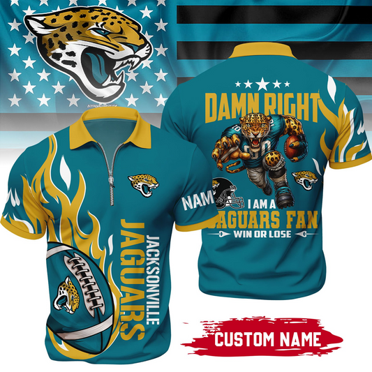 Premium NFL x JJ True Fan Zipper Polo V1 NAK NHT