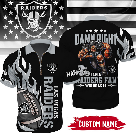 Premium NFL x LVR True Fan Zipper Polo V1 NAK NHT