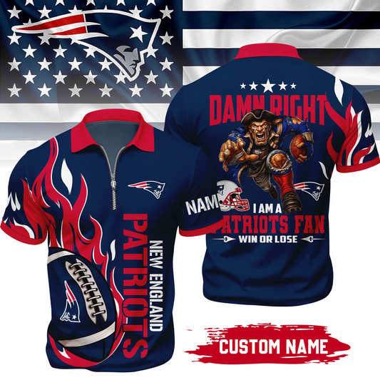 Premium NFL x NEP True Fan Zipper Polo V1 NAK NHT