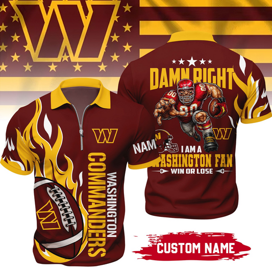 Premium NFL x WC True Fan Zipper Polo V1 NAK NHT