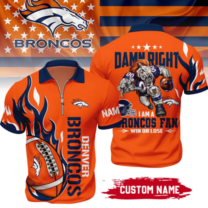 Premium NFL x DB True Fan Zipper Polo V1 NAK NHT