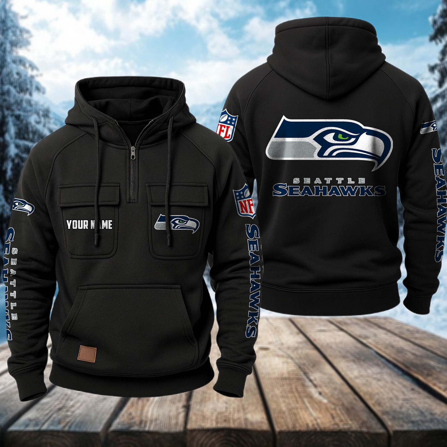 SEA x NFL Premium Hoodie DATND TANTD