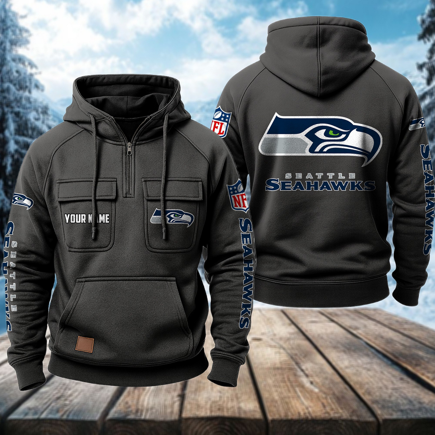 SEA x NFL Premium Hoodie DATND TANTD