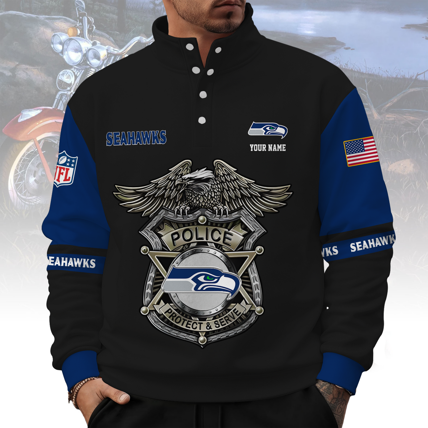 SEA x NFL Western Style Sweater With Buckles DatND ThuongNH