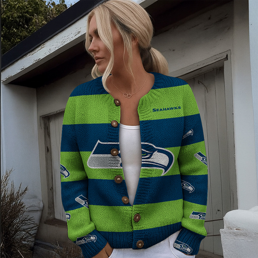 SEA x NFL Women's Cardigan Sweater DATND TANTD
