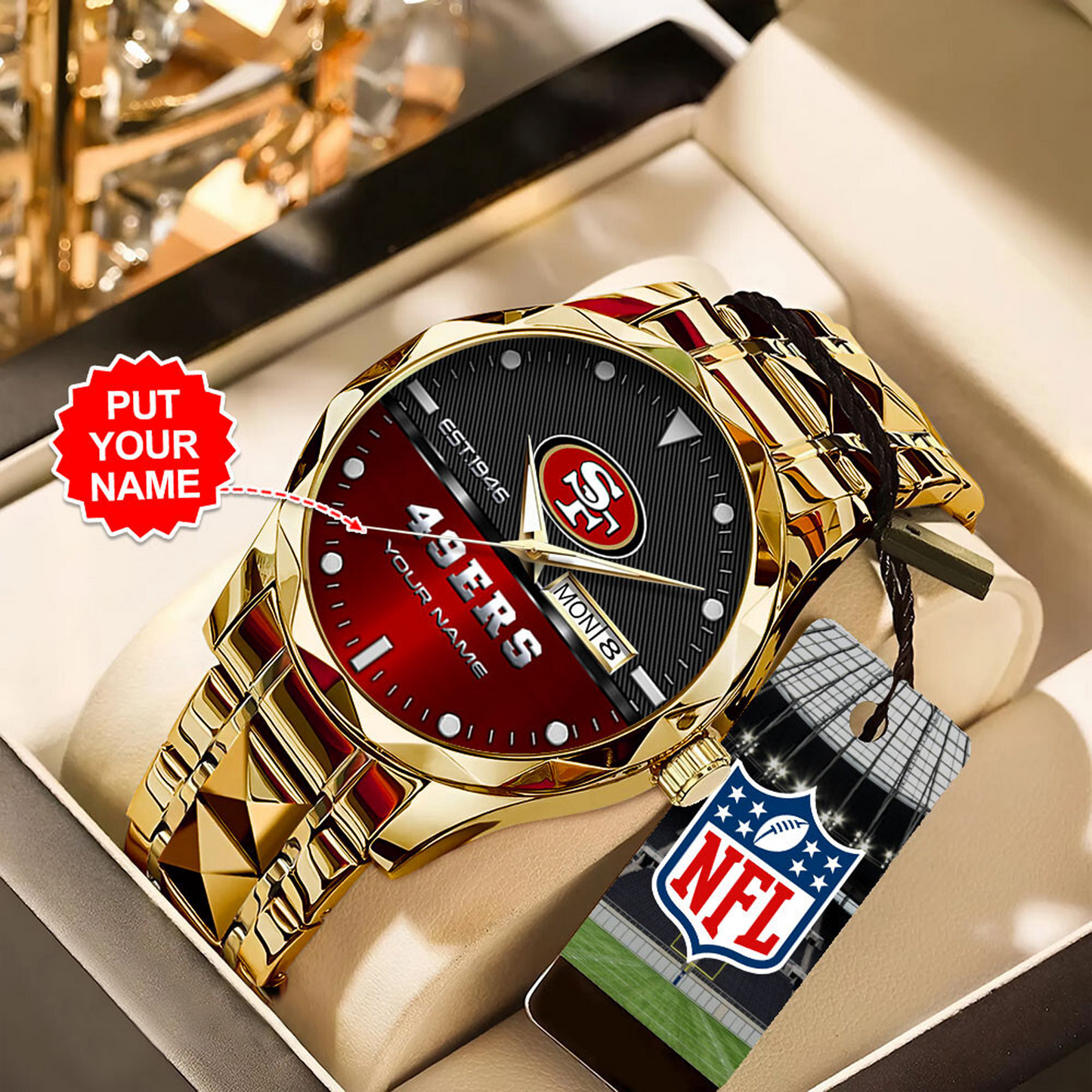 SF x NFL Alloy Luxury Quartz Watch DATND TANTD