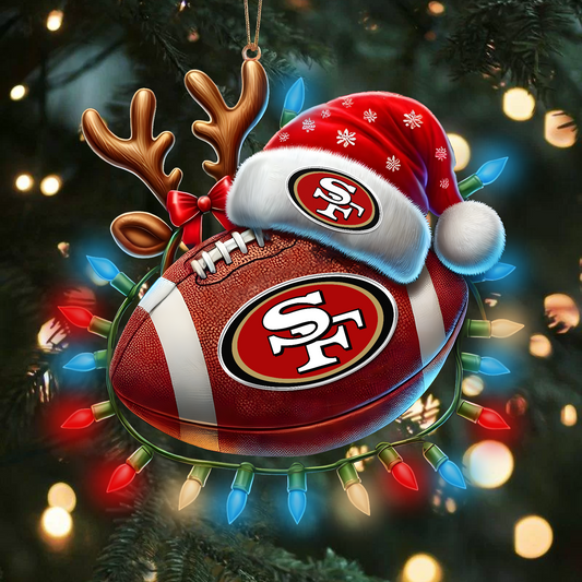 SF x NFL Christmas Lights Football Ornament 0110 DatND ThuongNH