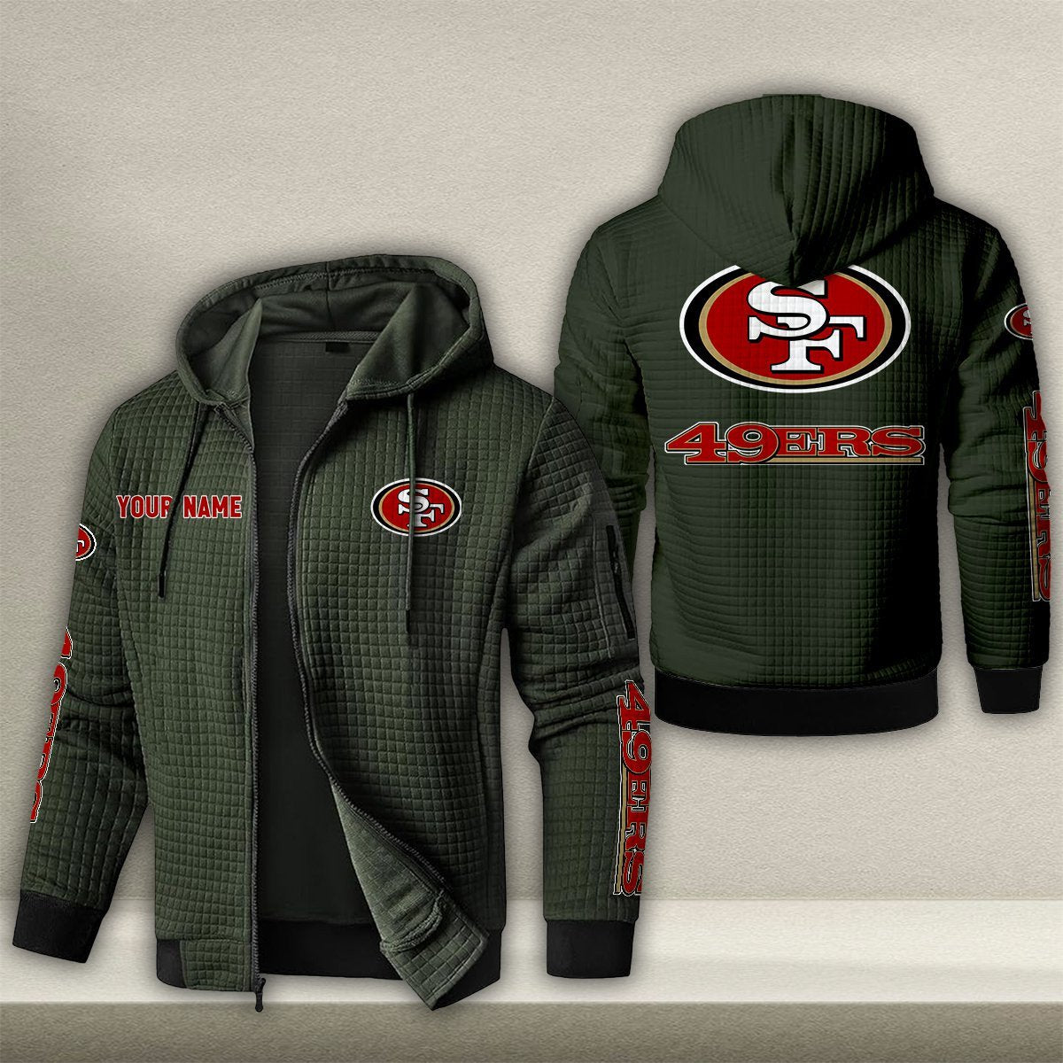 SF x NFL Quilted Zip Hoodie DatND DVT