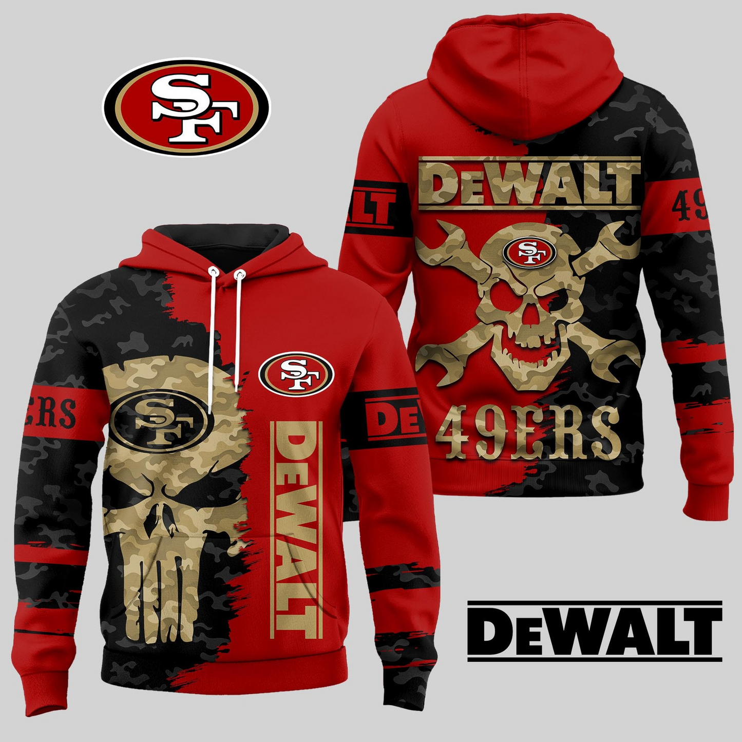 SF49 Premium NFL DeWalt Hoodie DDT NTL