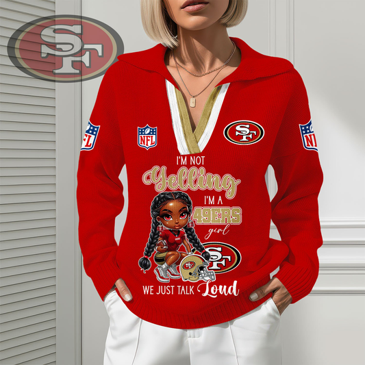 SF49 Premium NFL Fan Classic Knit Pullover DDT CTND