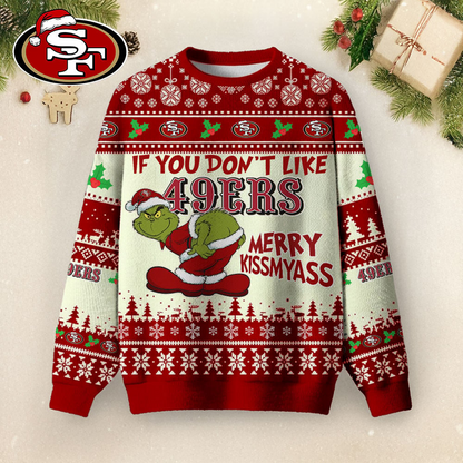 SF49 Premium NFL Merry Kissmyass Ugly Sweater DDT CTND