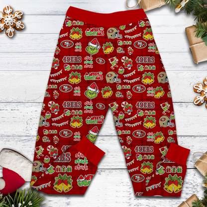 SF49 Premium NFL They Ain't Us Grinch Pajamas Set DDT CTND