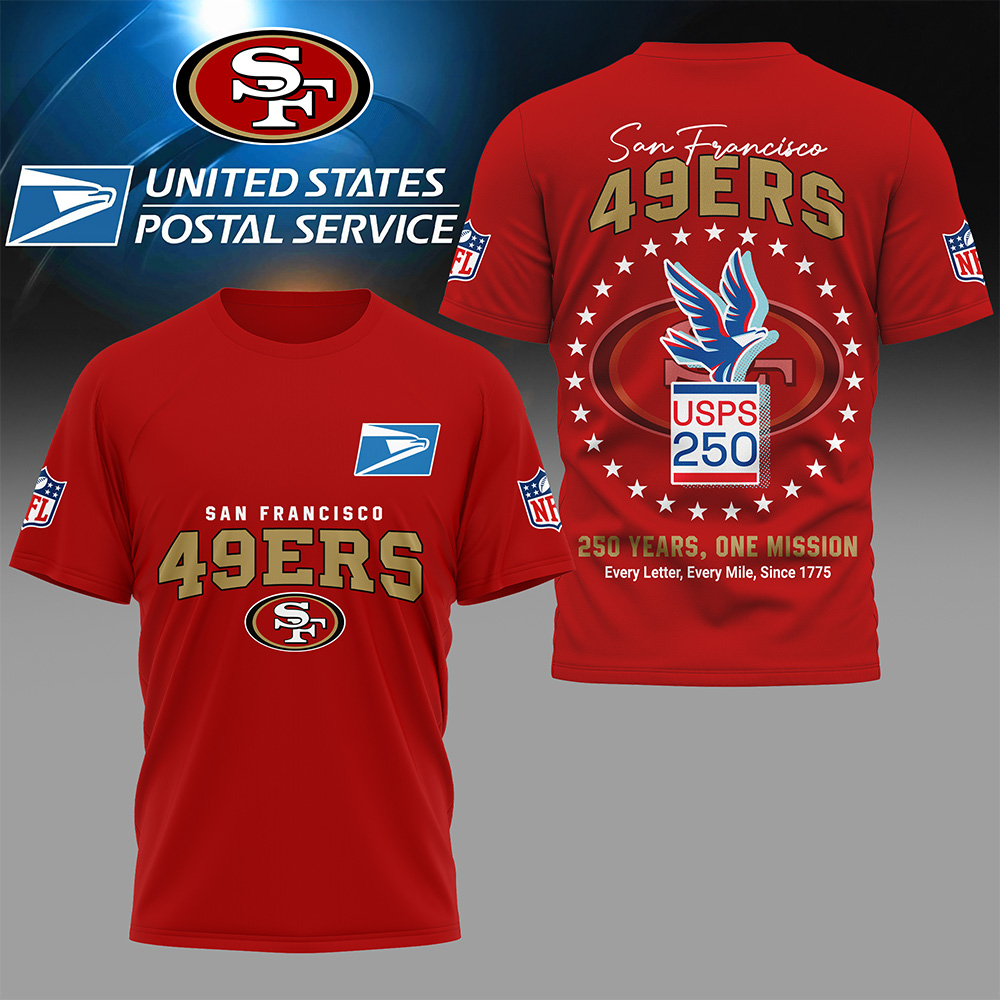 SF49 Premium NFL United States Postal Service 250th Anniversary 3D Shirt DDT CTND