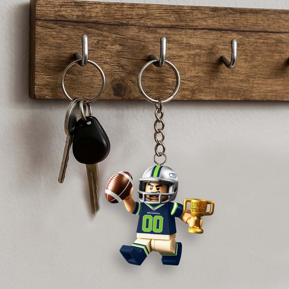 SS Premium NFL Lego No. 1 Team Personalized Key Chain DDT NTL