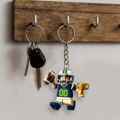 SS Premium NFL Lego No. 1 Team Personalized Key Chain DDT NTL