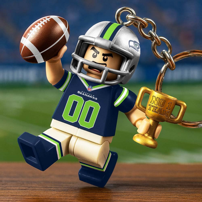 SS Premium NFL Lego No. 1 Team Personalized Key Chain DDT NTL