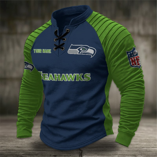 SS x NFL Men Stand Collar Long Sleeve Top DDT  CTND