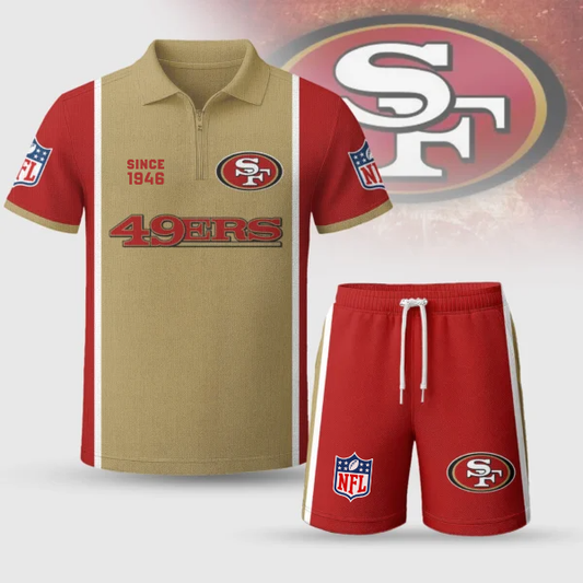 SF49 Premium NFL V2 Combo Polo And Shorts DDT TTV