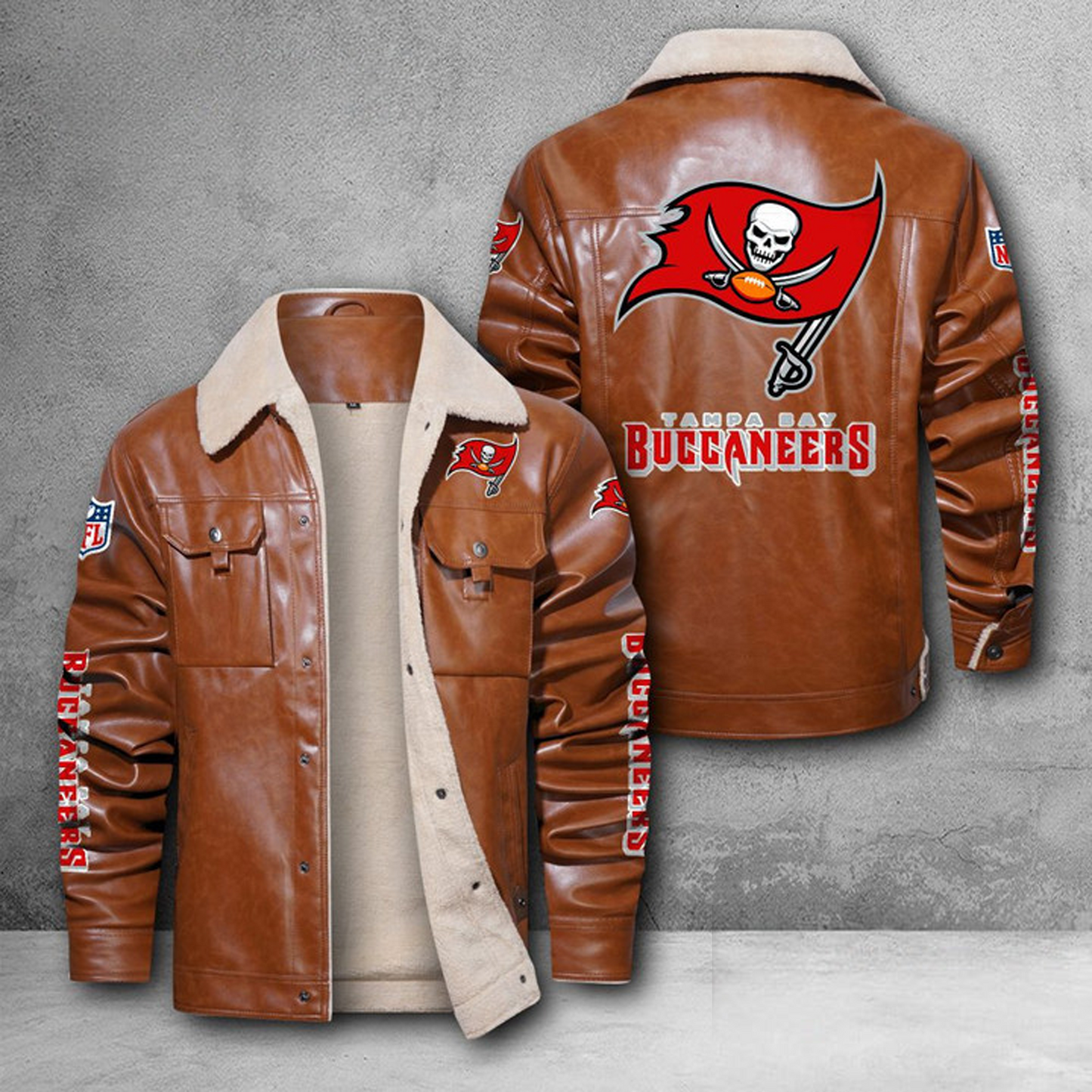 TB X NFL LEATHER JACKET DATND THUONGNH