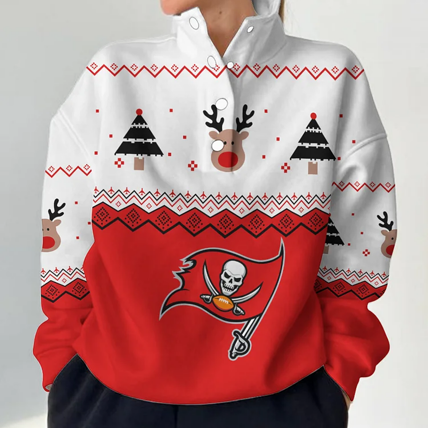 TB X NFL Women's Outdoor Casual Stand Collar Long Sleeve Pullover DATND THUONGNH